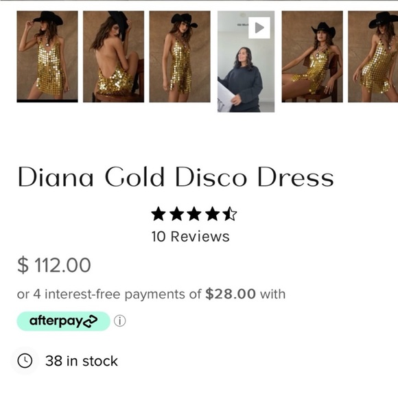 12th Tribe Gold Sequin Dress - Picture 7 of 7